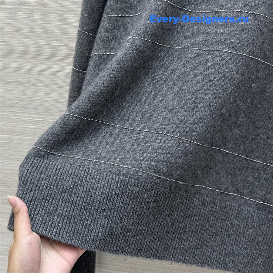 BC Beading Knitted Sweater in Grey