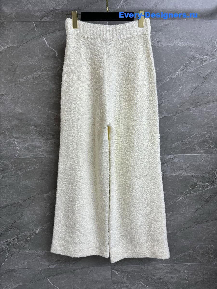 CC cashmere straight-leg wide-leg pants
