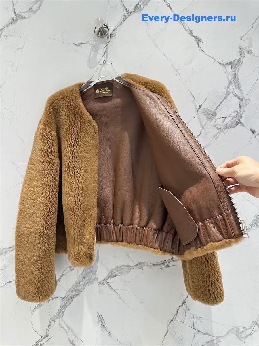 L0r0 P1ana wool and shearling coat