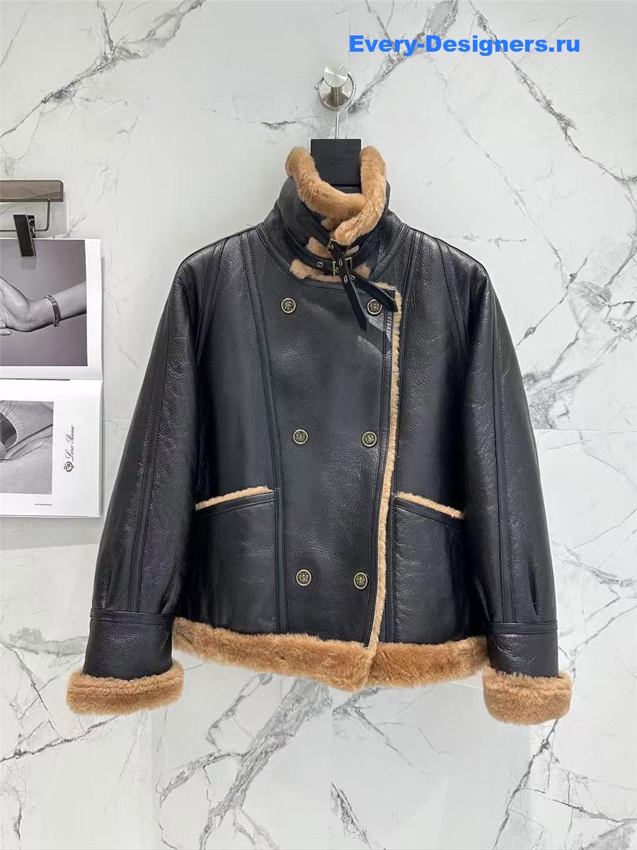 D10r sheepskin fur coat