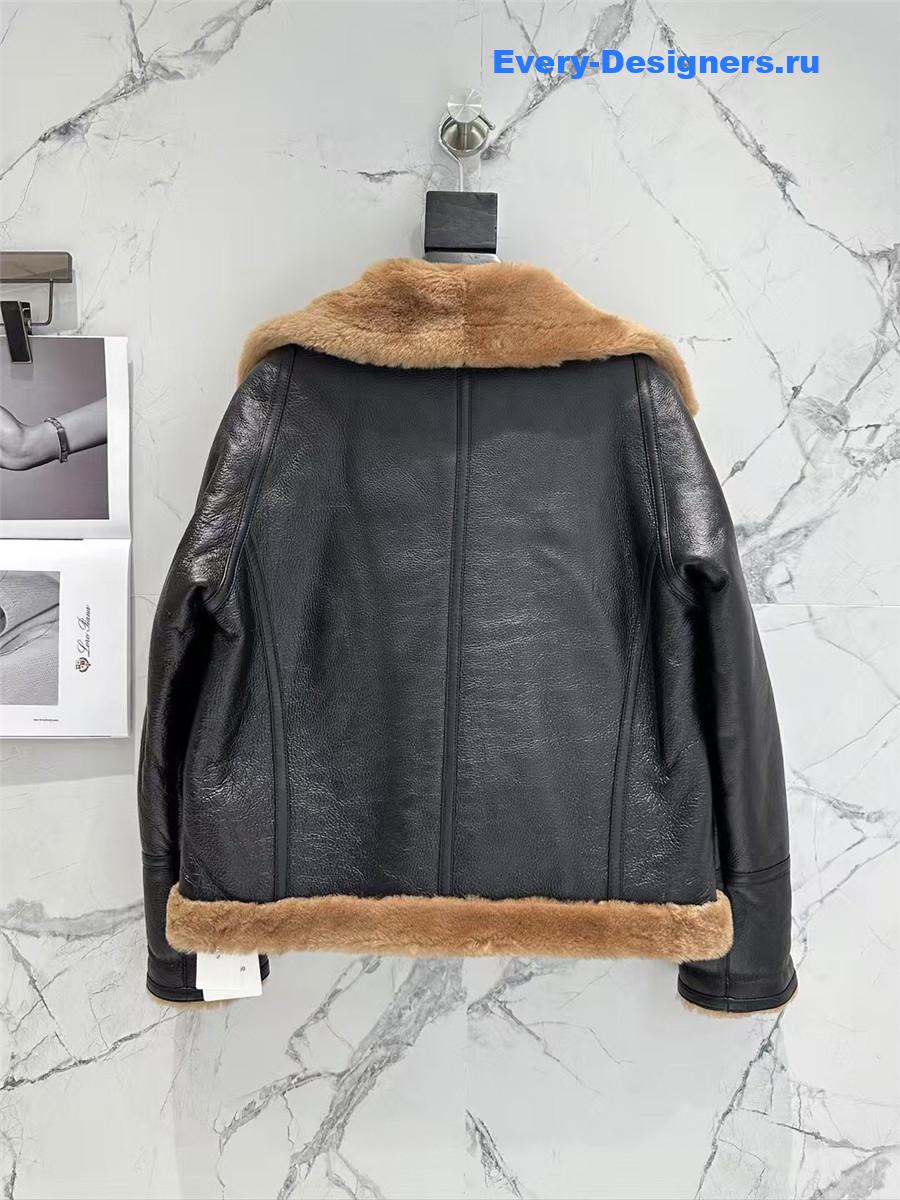 D10r sheepskin fur coat