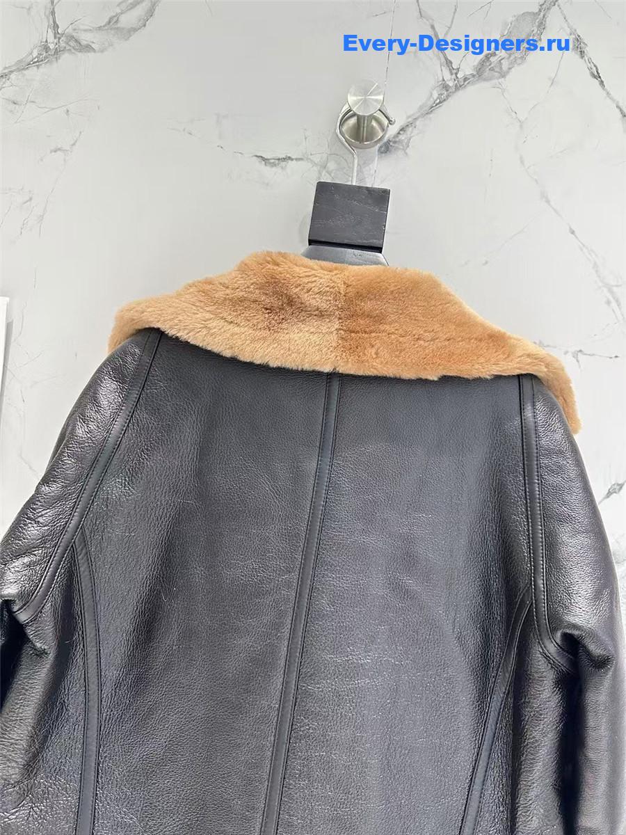 D10r sheepskin fur coat
