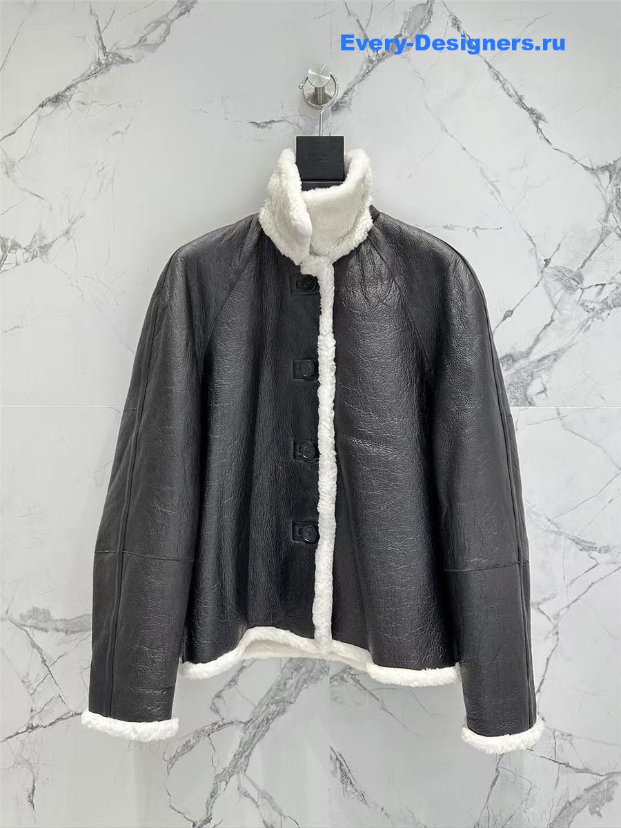 D10r sheepskin fur coat