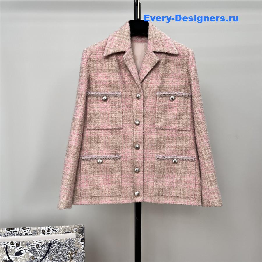 CC pink check tweed jacket