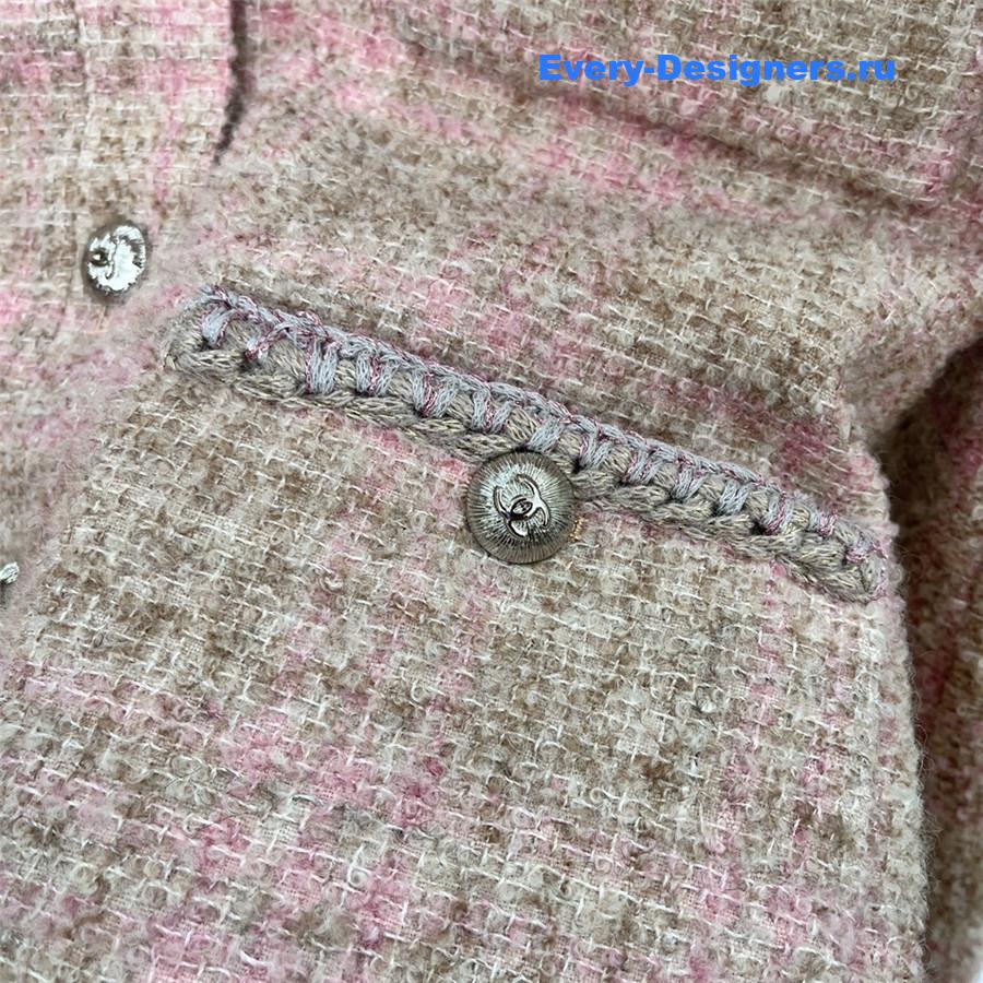 CC pink check tweed jacket