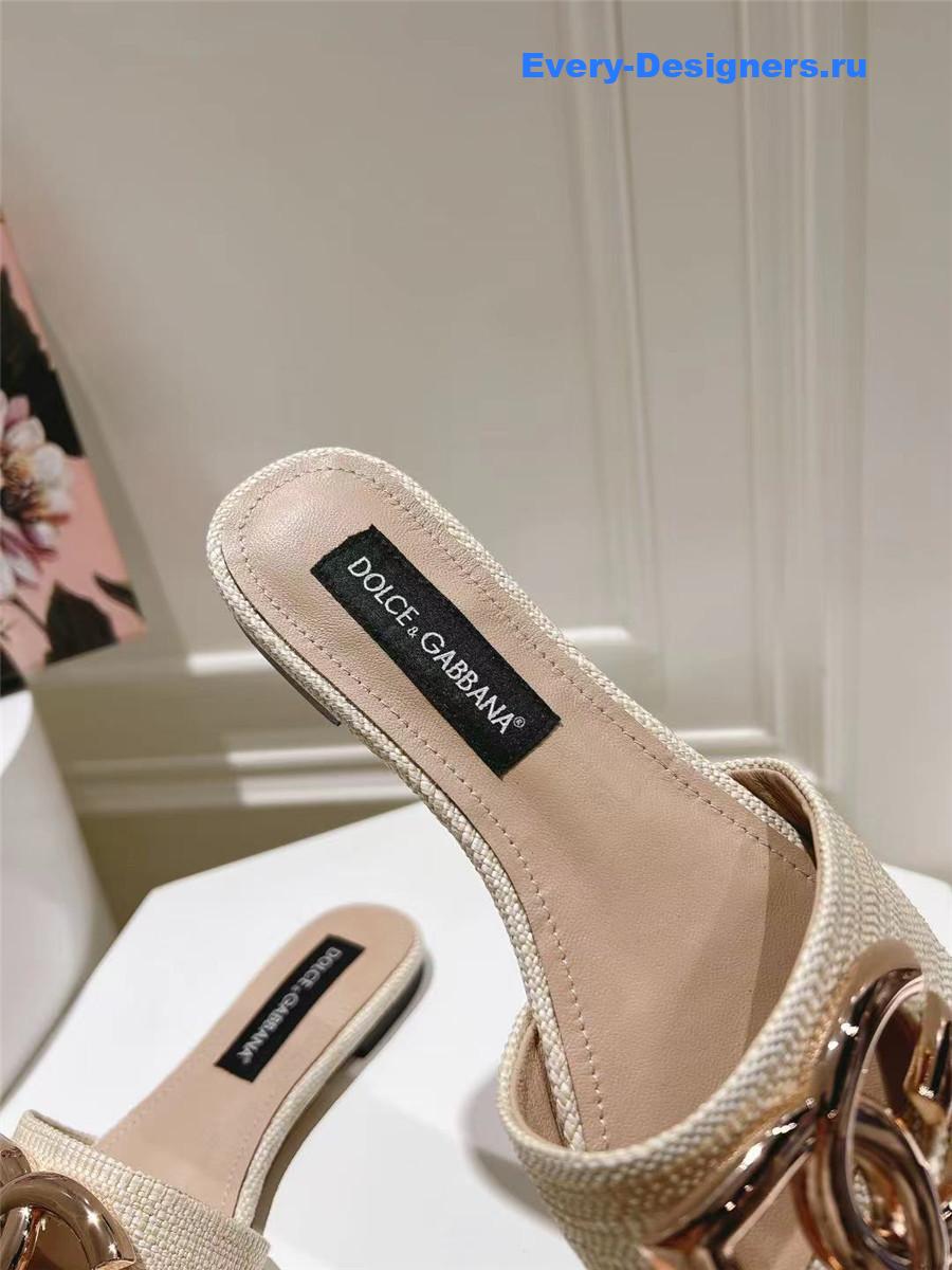 Dolce & Gabbana D&G Logo Flat Slides