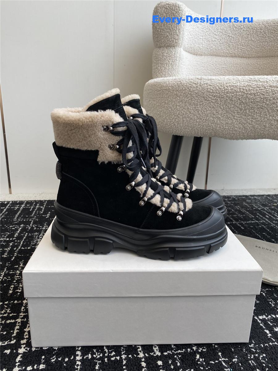 BC Black Panelled Ankle Boots