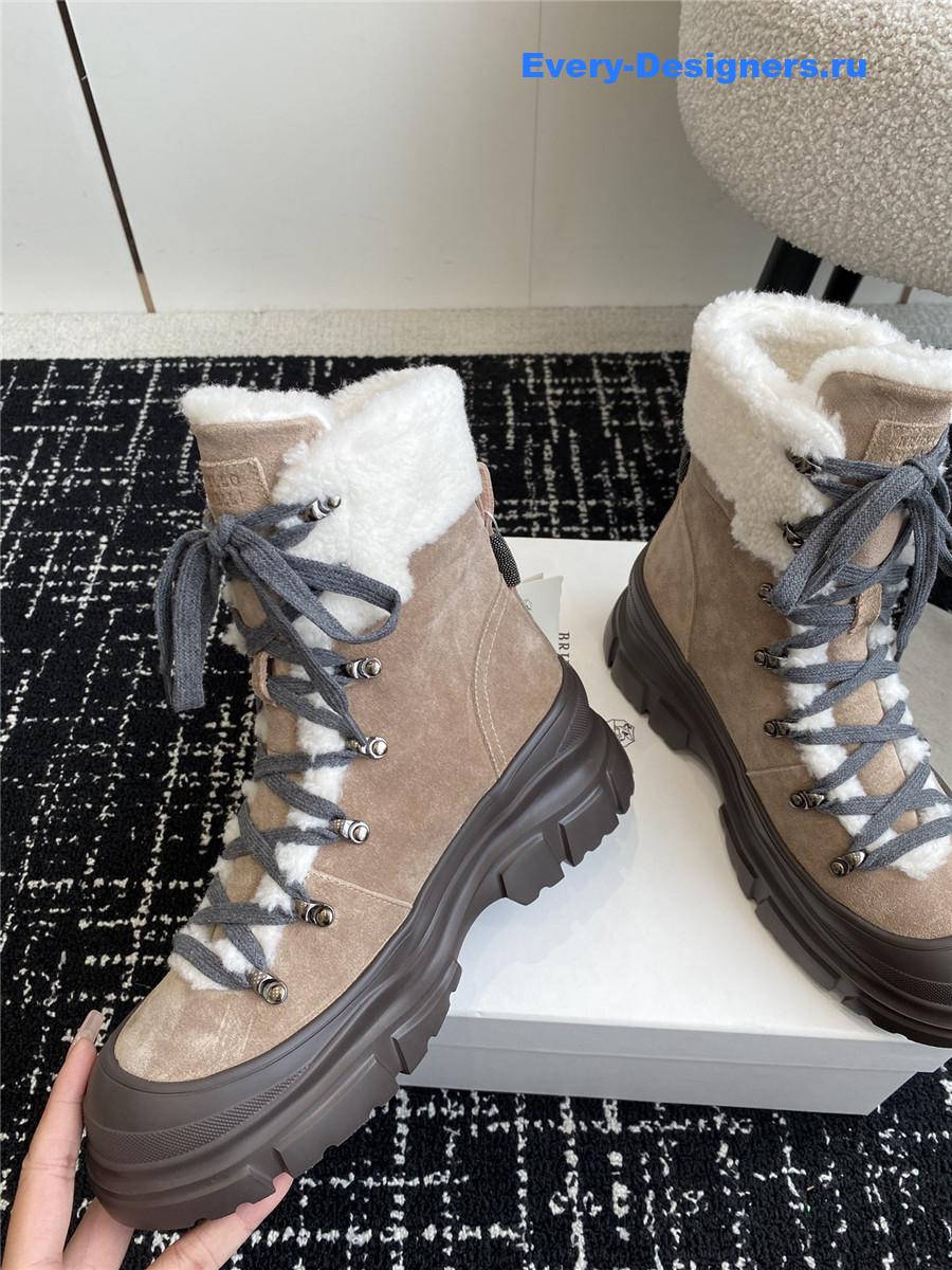 BC Brown Panelled Ankle Boots