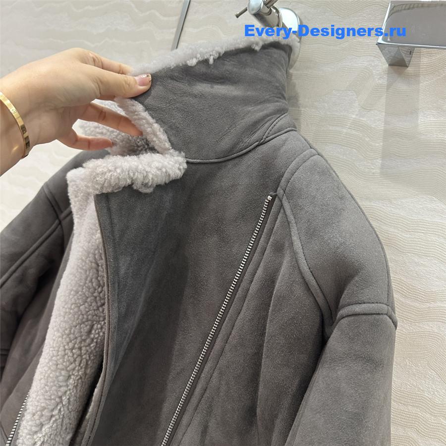 BC Grey Jacket Shearling Coat