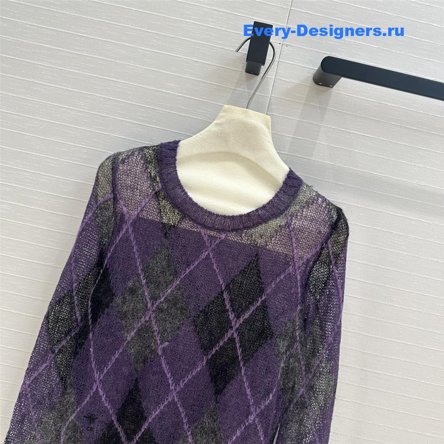 D10r blended knit sweater in purple
