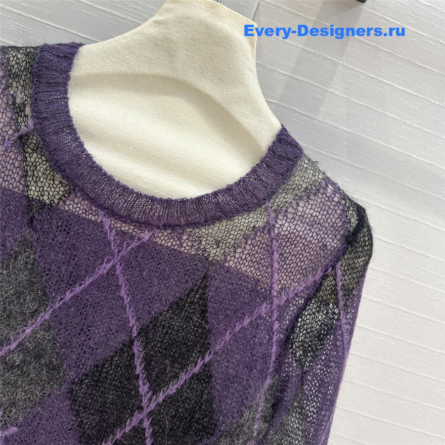 D10r blended knit sweater in purple