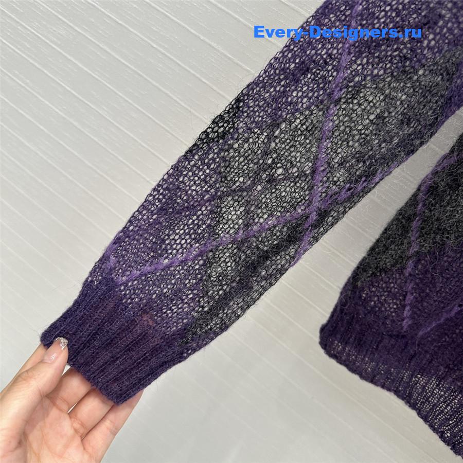 D10r blended knit sweater in purple
