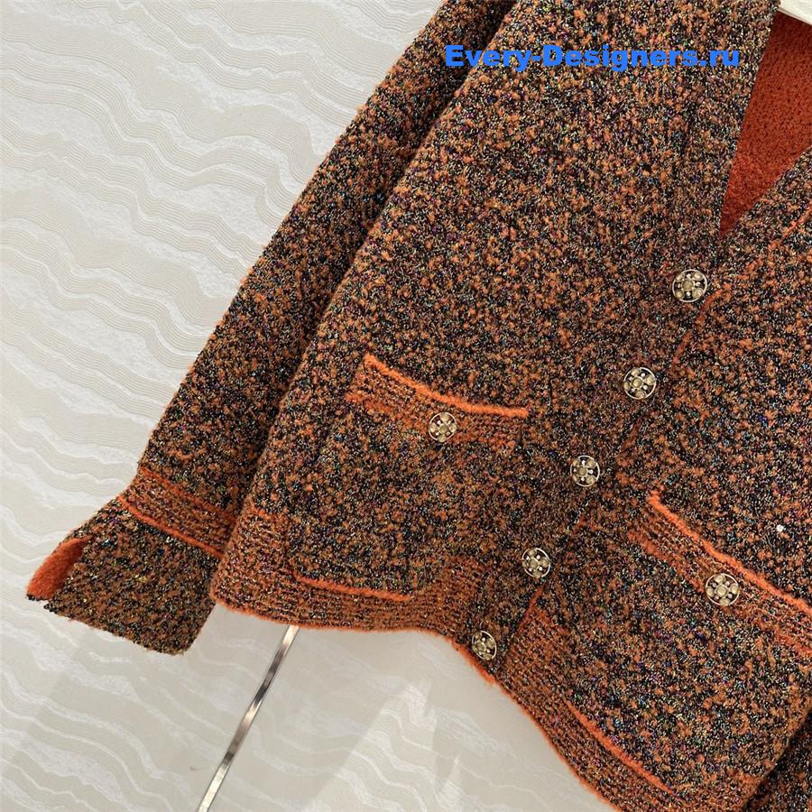 CC Iridescent Gold Yarn Cashmere Jacket