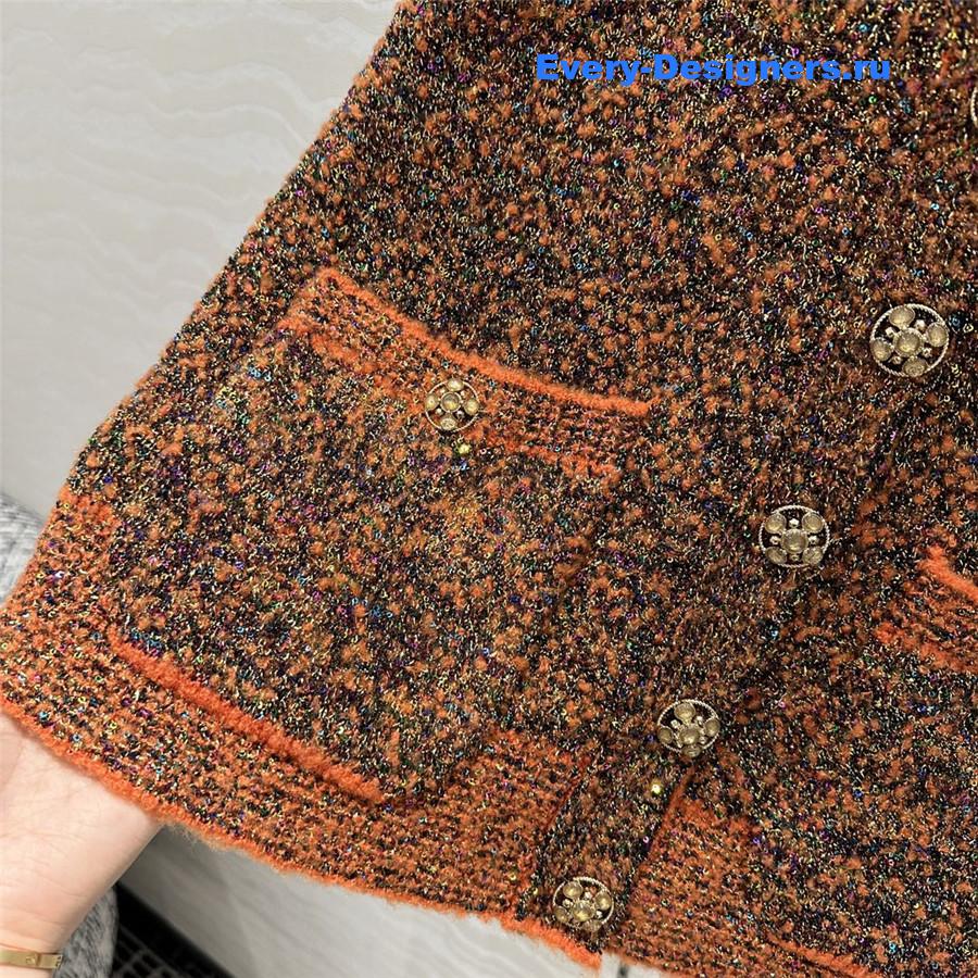 CC Iridescent Gold Yarn Cashmere Jacket