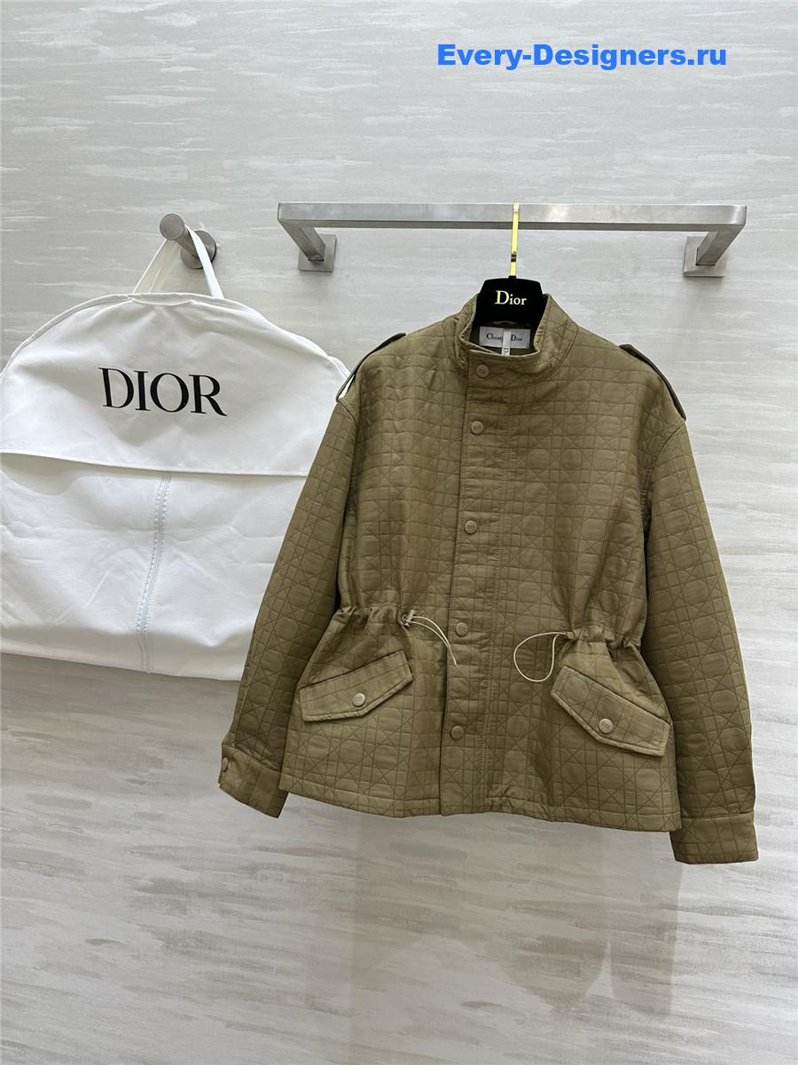 D10r drawstring waist stand collar coat