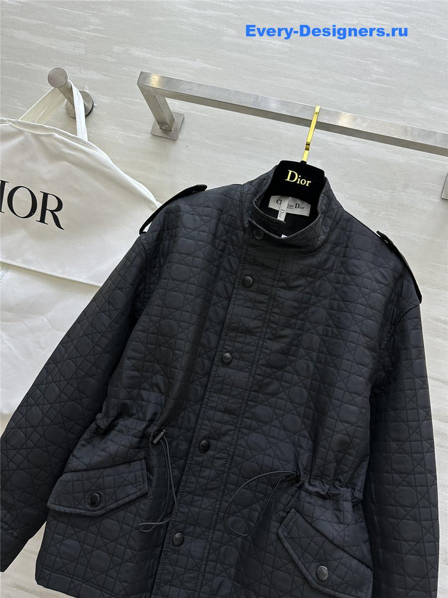 D10r drawstring waist stand collar coat