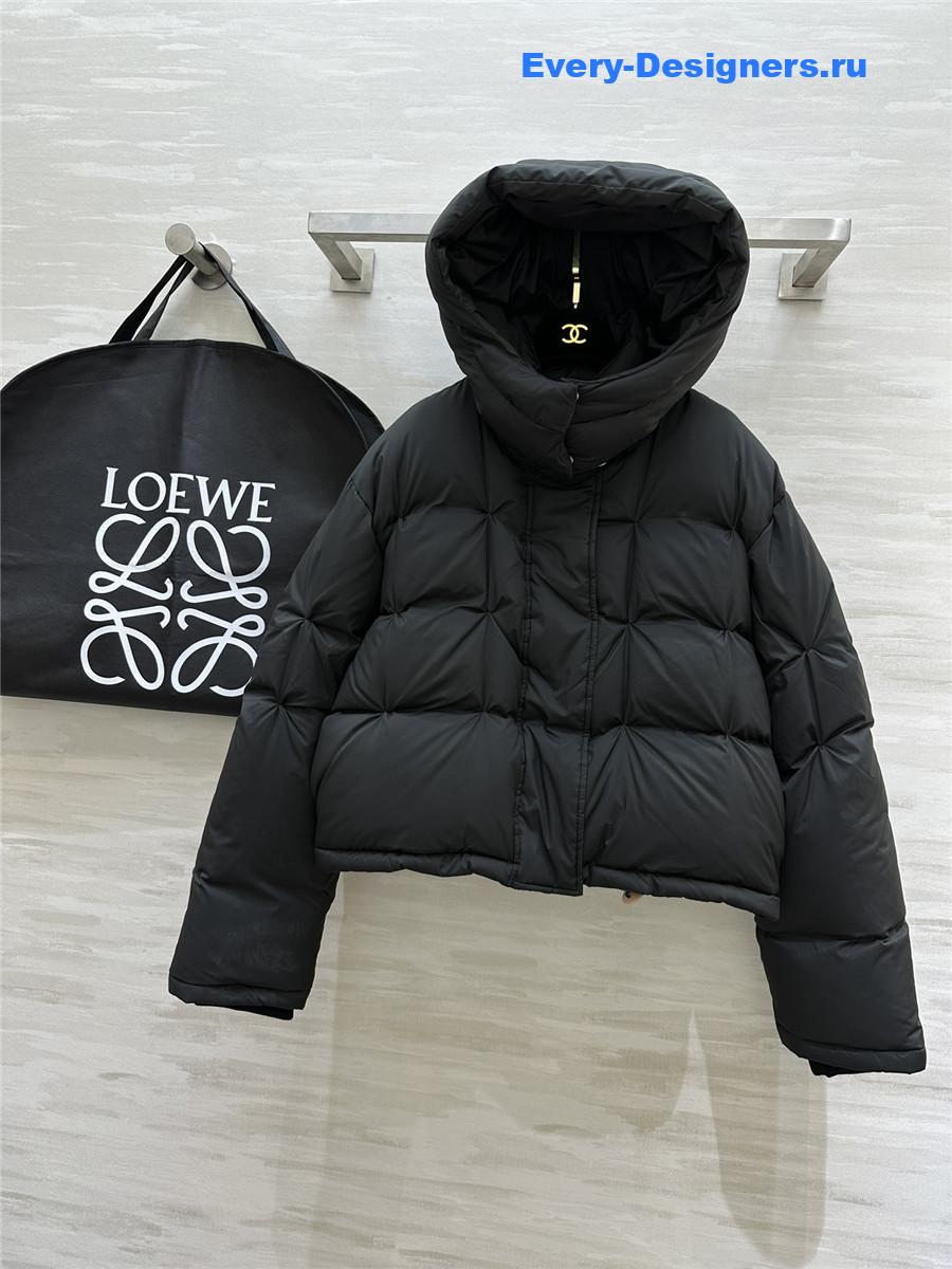 L0ew* minimalist hooded down jacket
