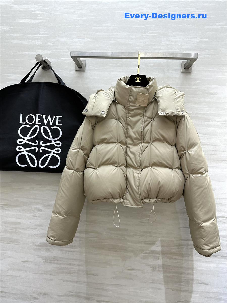 L0ew* minimalist hooded down jacket
