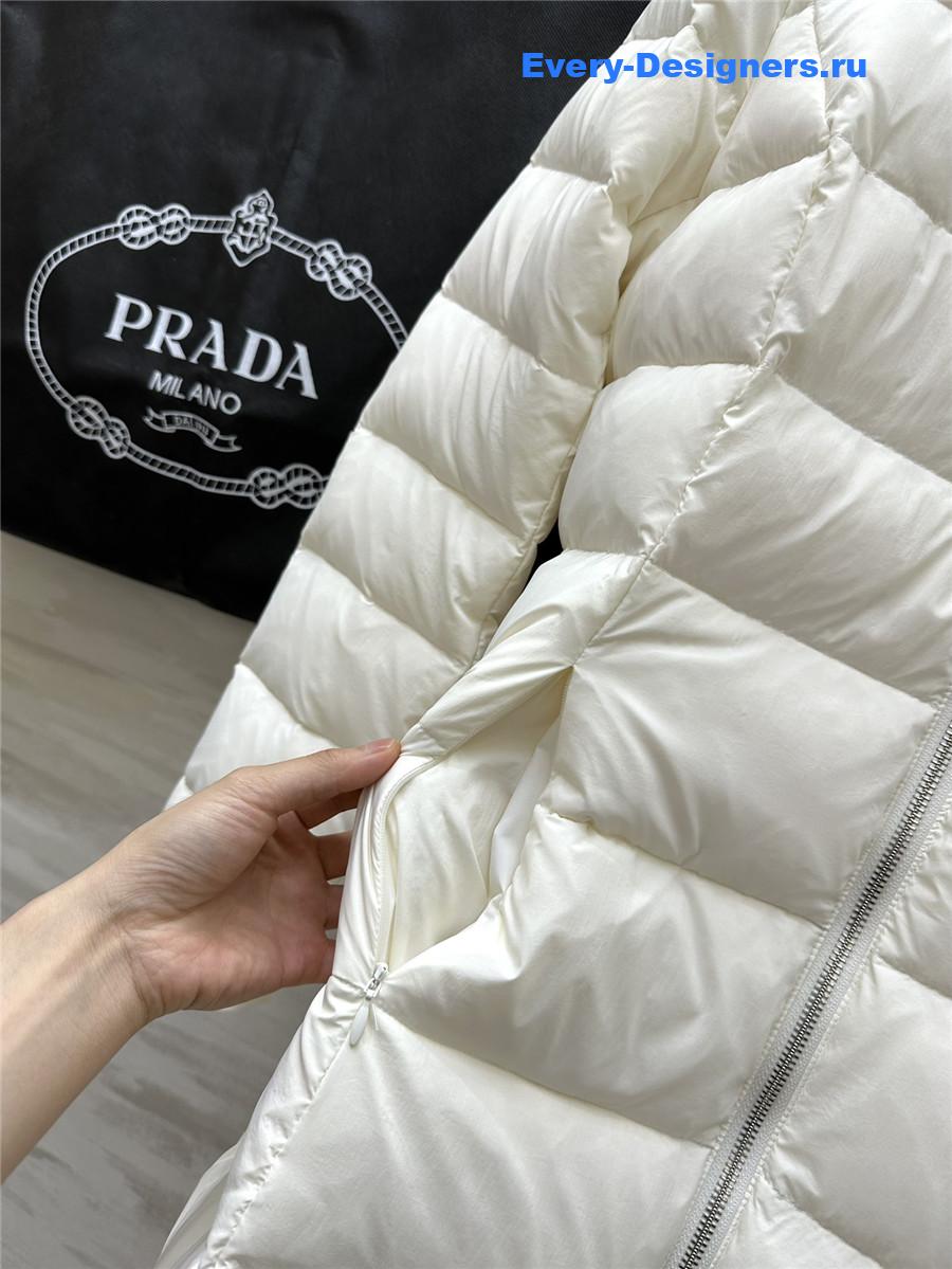 Pra*a stand collar mid-length down jacket