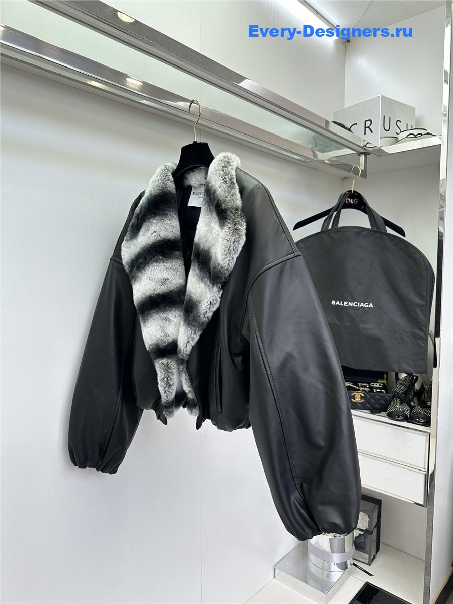 Ba1en*iaga sheepskin and goose down coat