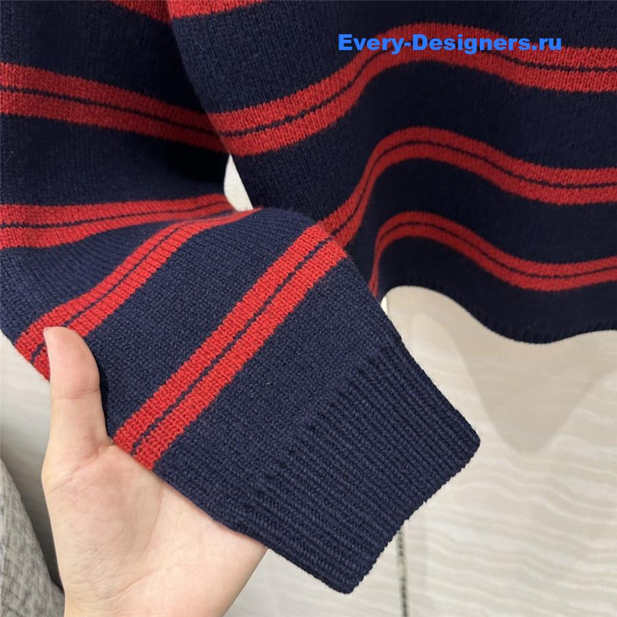 Miu Miu Gestreifter Striped Knitted Sweater