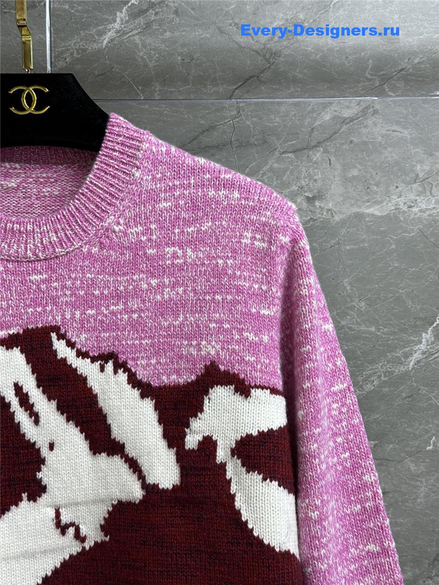 CC Snow Mountain Jacquard Sweater Pink