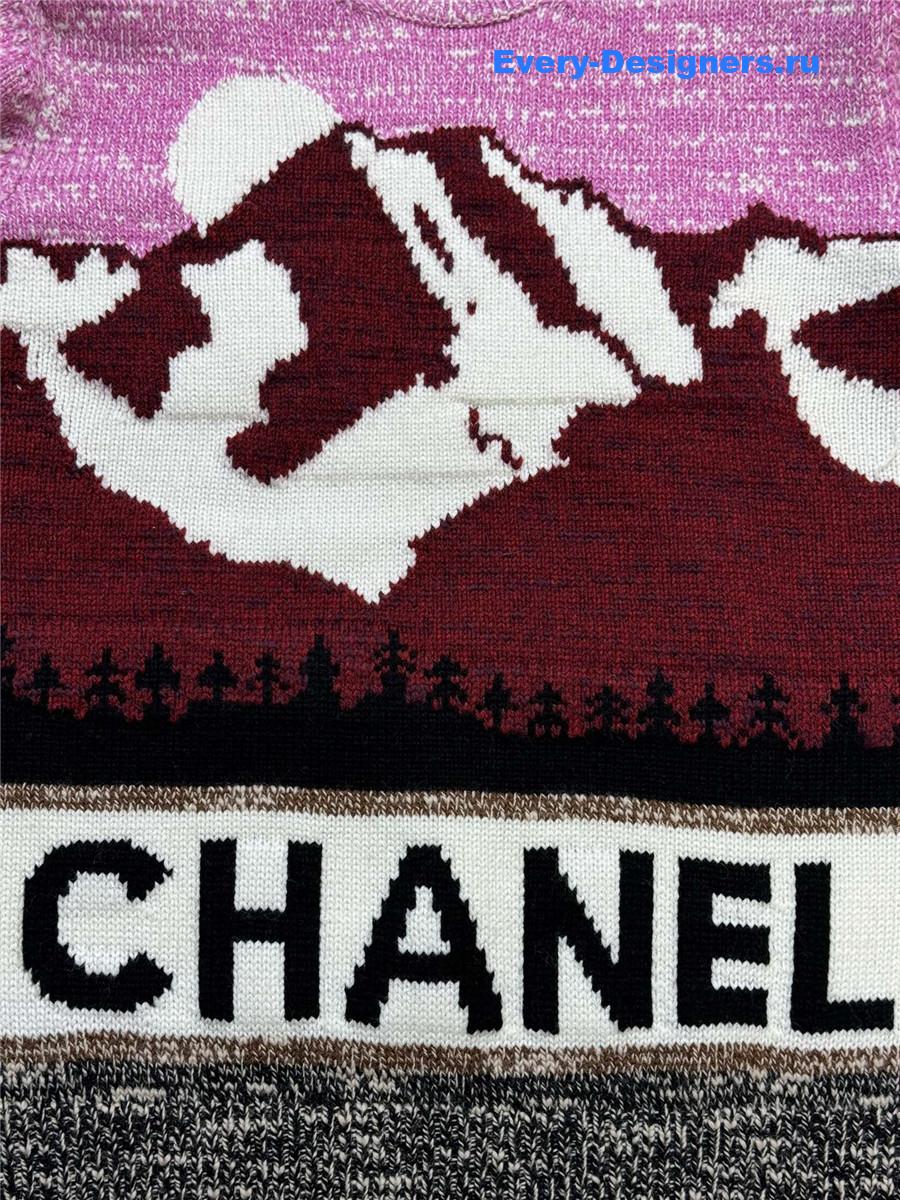 CC Snow Mountain Jacquard Sweater Pink