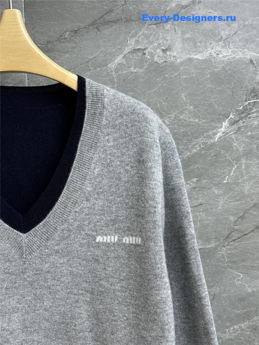 MIU MIU Atelier V-Neck Cashmere Sweater