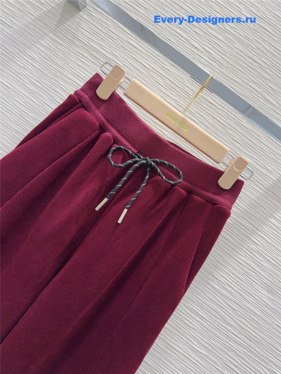 M1um1u new wide-leg trousers