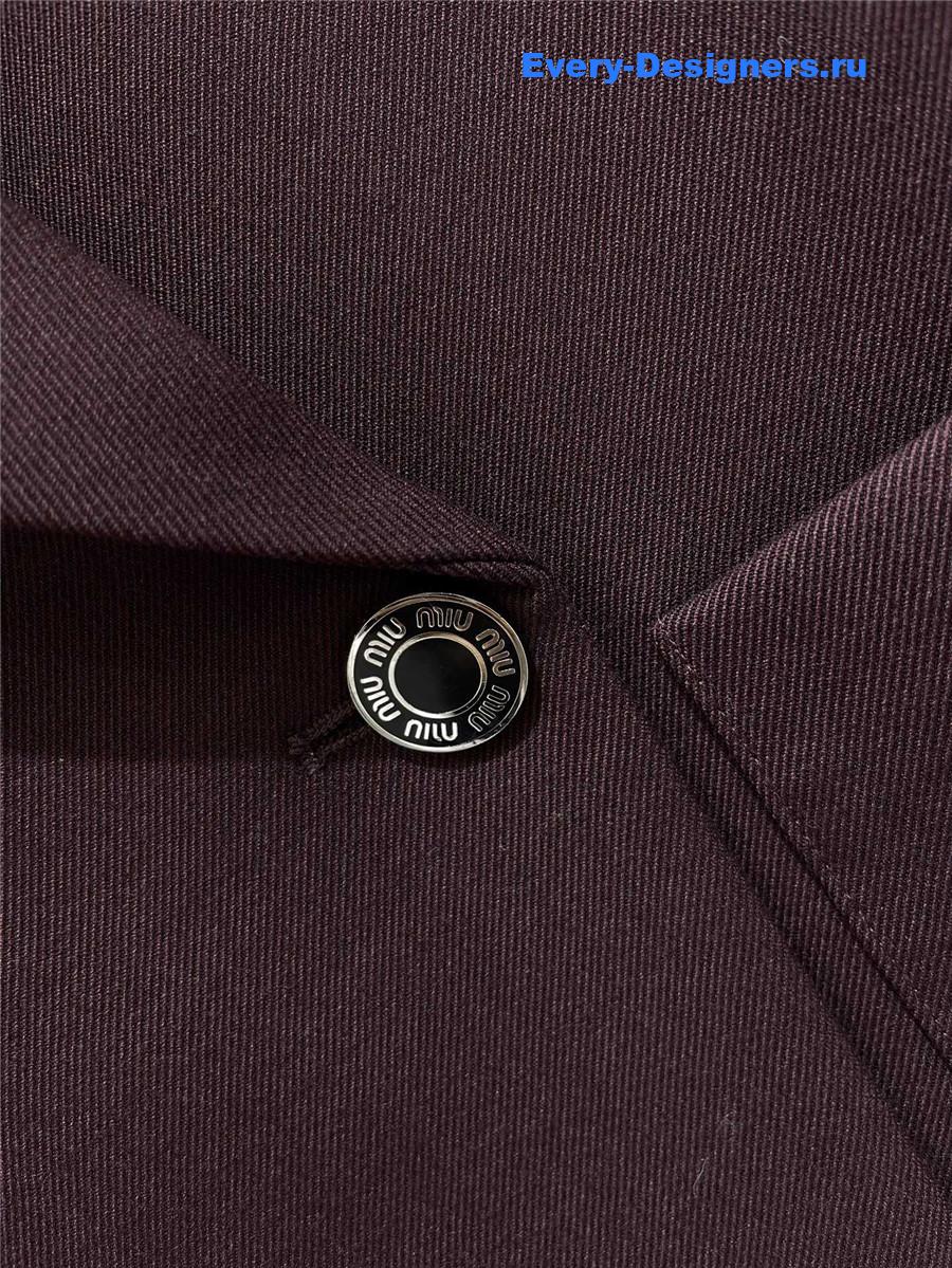 M1um1u double pocket lapel blazer