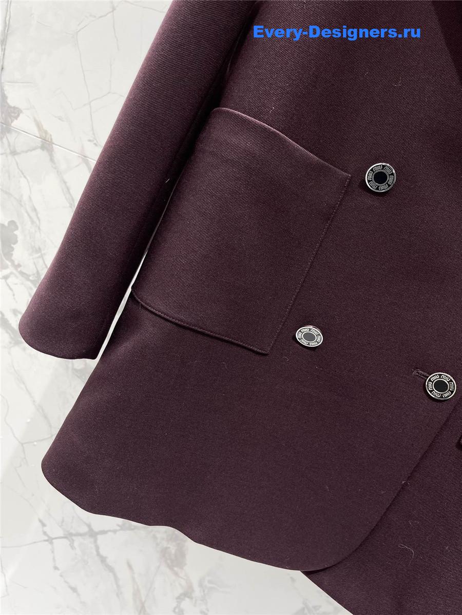M1um1u double pocket lapel blazer