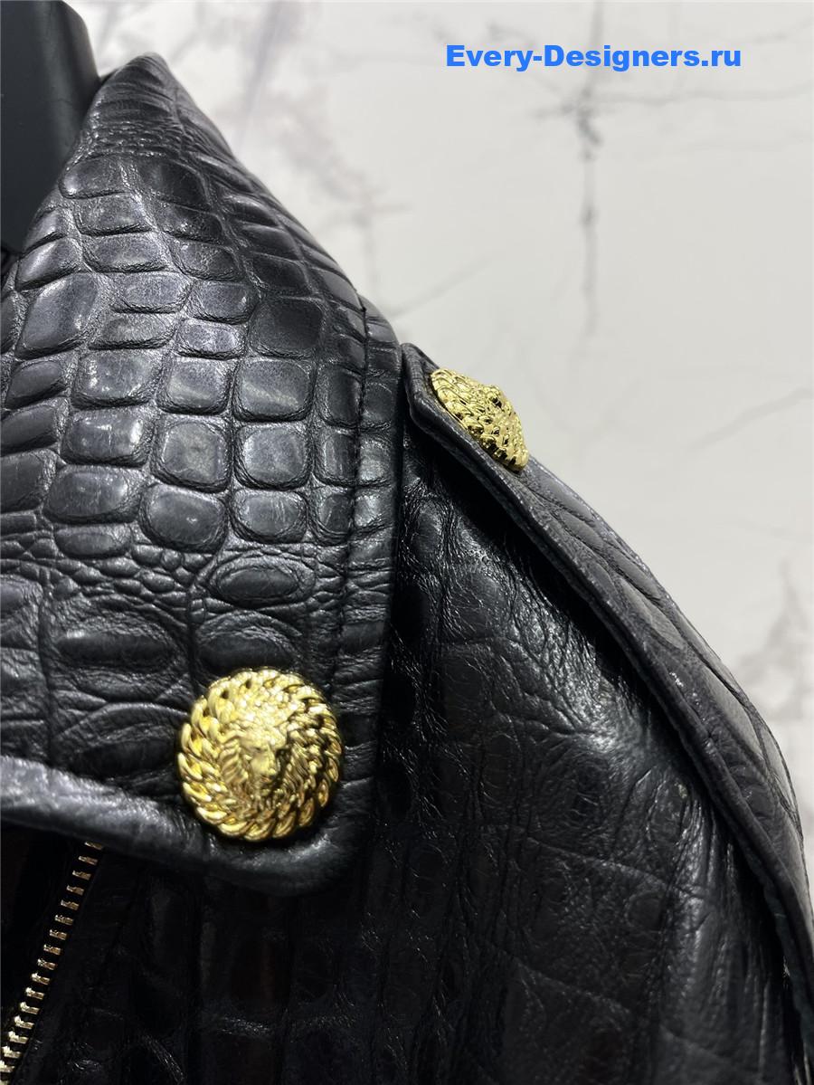 Balmain genuine leather jacket sheepskin