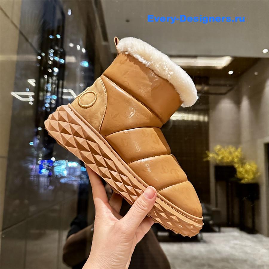 J1m*y Ch00 xan leather snow boots