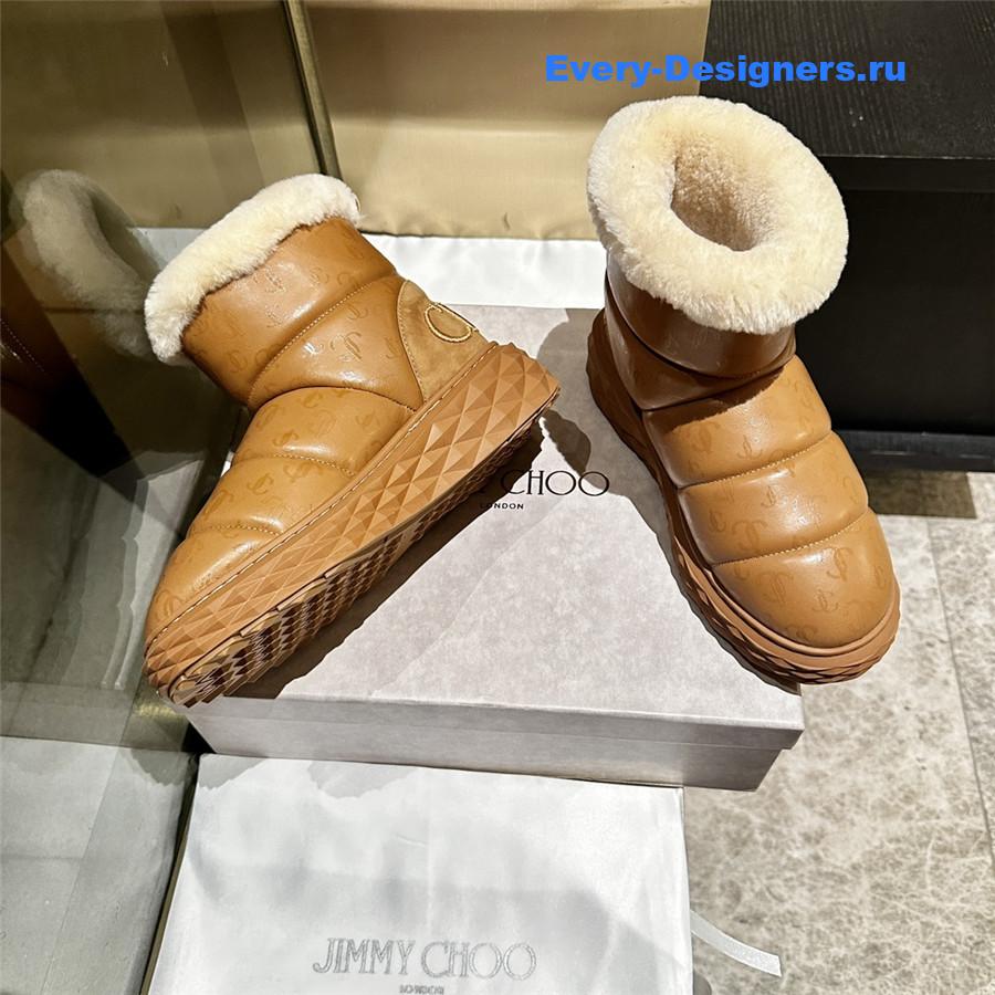 J1m*y Ch00 xan leather snow boots