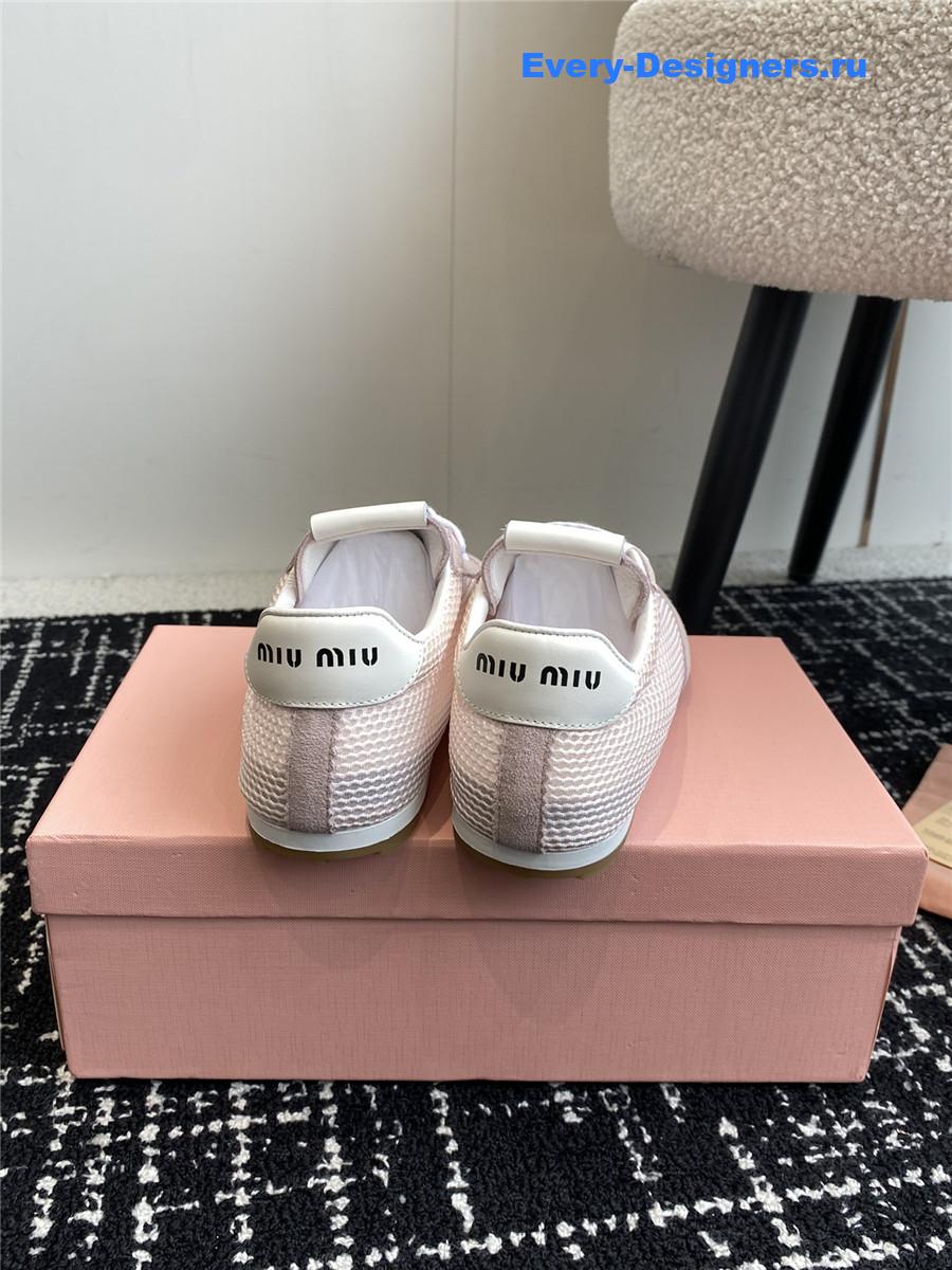 Miu Miu Lace-Up Flat Sneakers