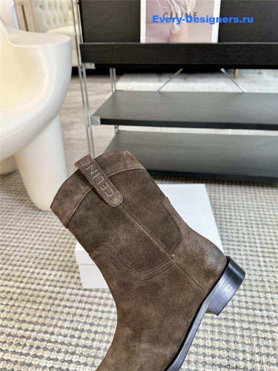 Ce1i*e suede lemaire western boots brown