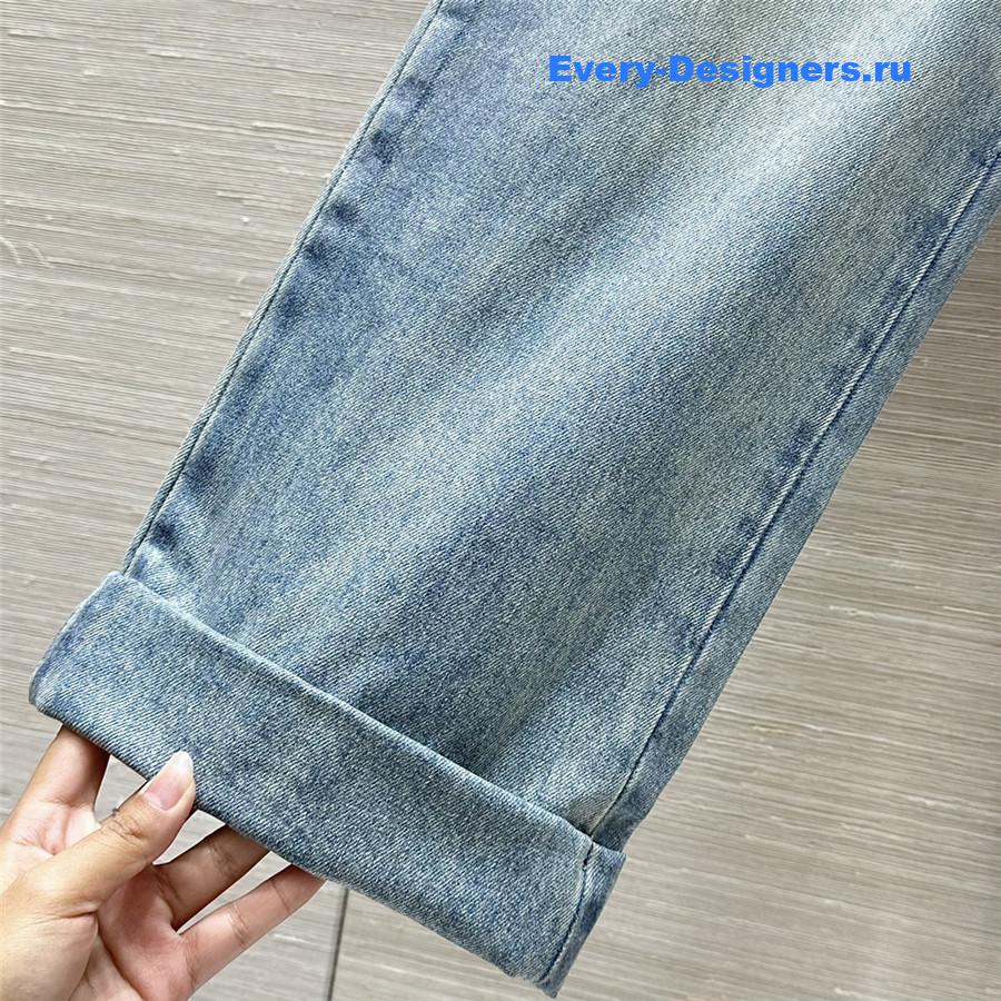 Ch**el high shine rolled jeans