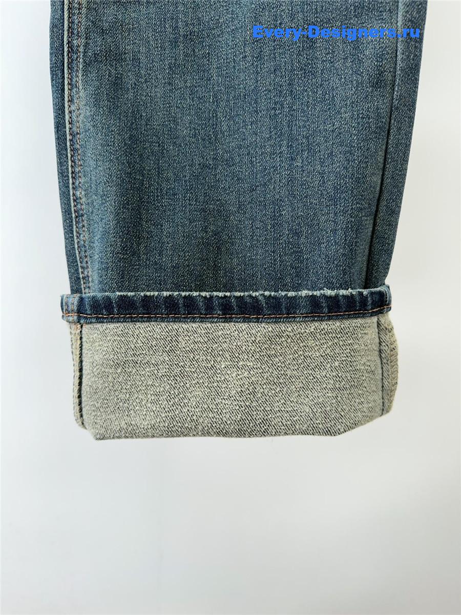 Ce1i*e embroidered fleece jeans