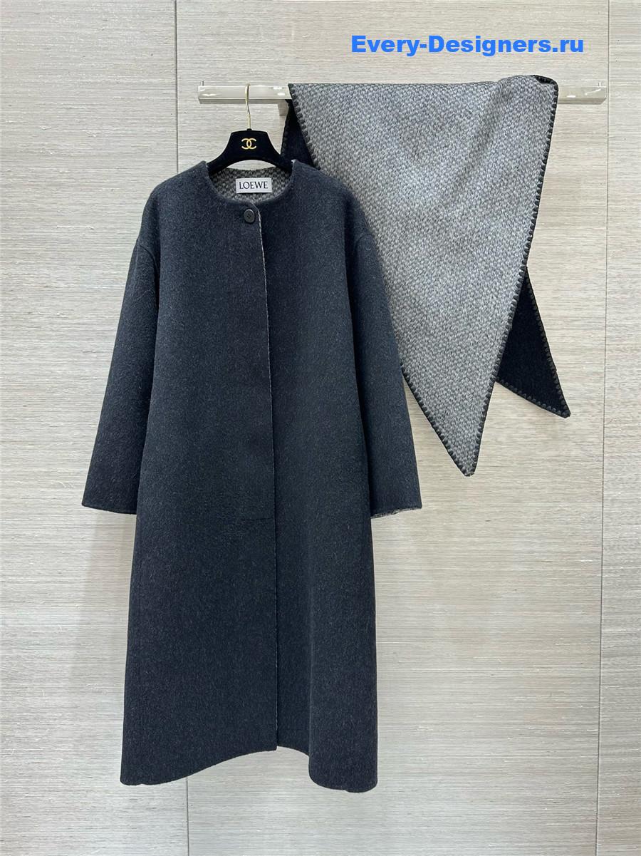 L0ew* two-tone wool coat