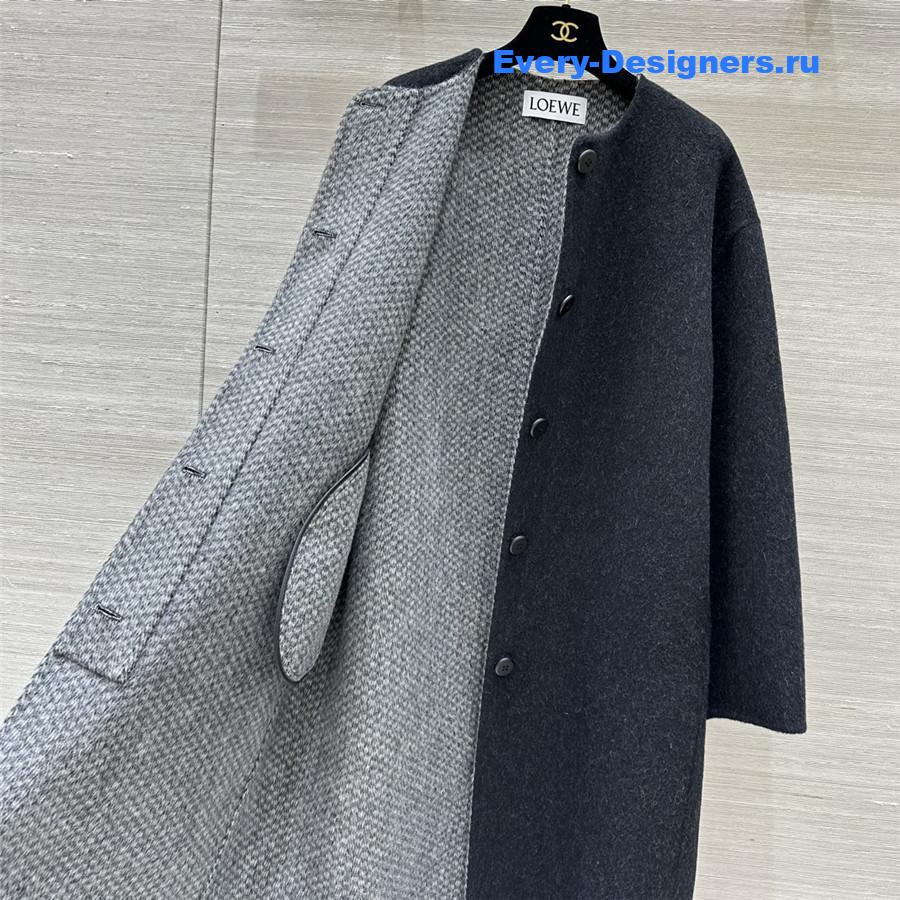 L0ew* two-tone wool coat