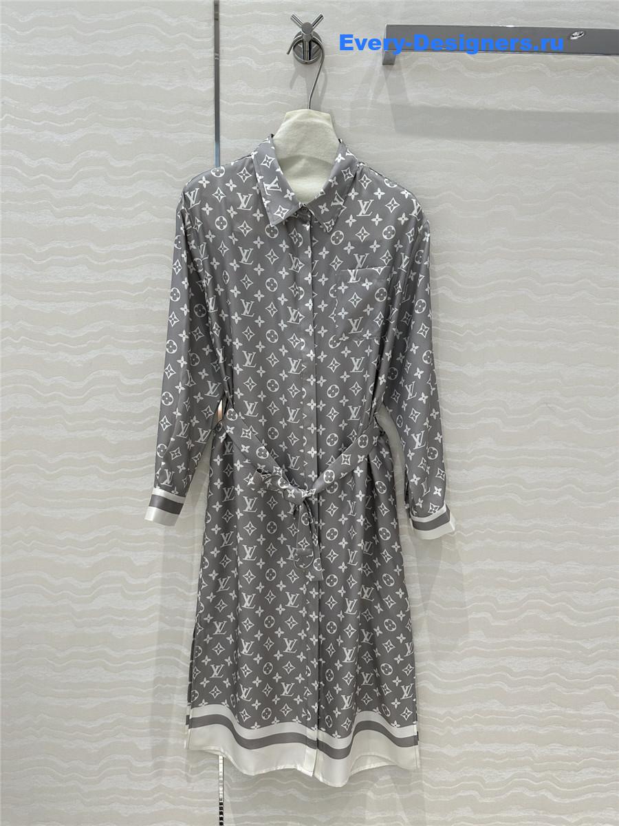 l0vis Vvtt0n lv silk shirt dress