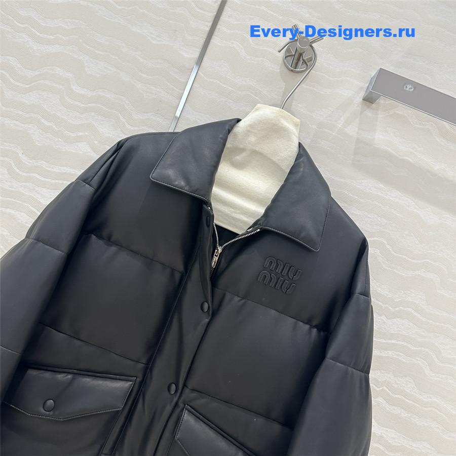 M1um1u lambskin down jacket