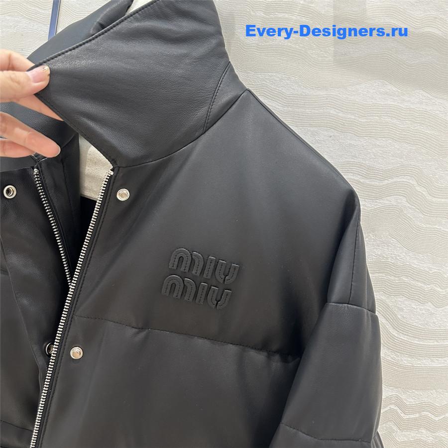 M1um1u lambskin down jacket