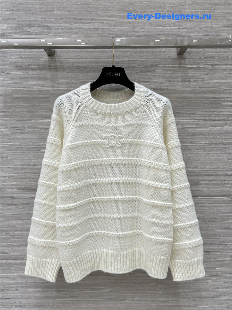 Ce1i*e logo cashmere sweater white