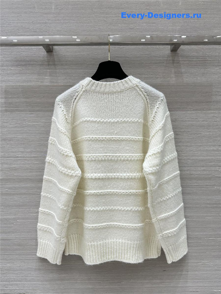 Ce1i*e logo cashmere sweater white