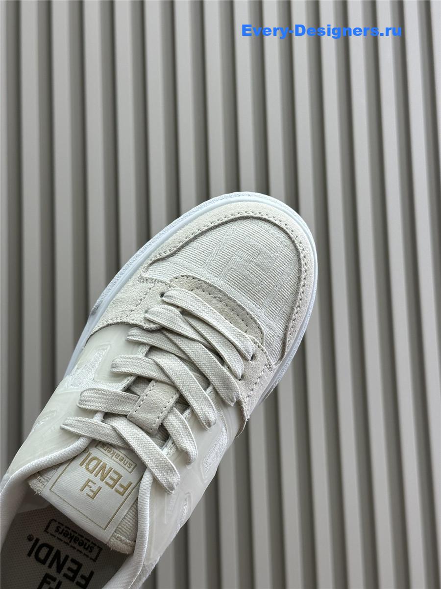F**di logo match beige sneakers