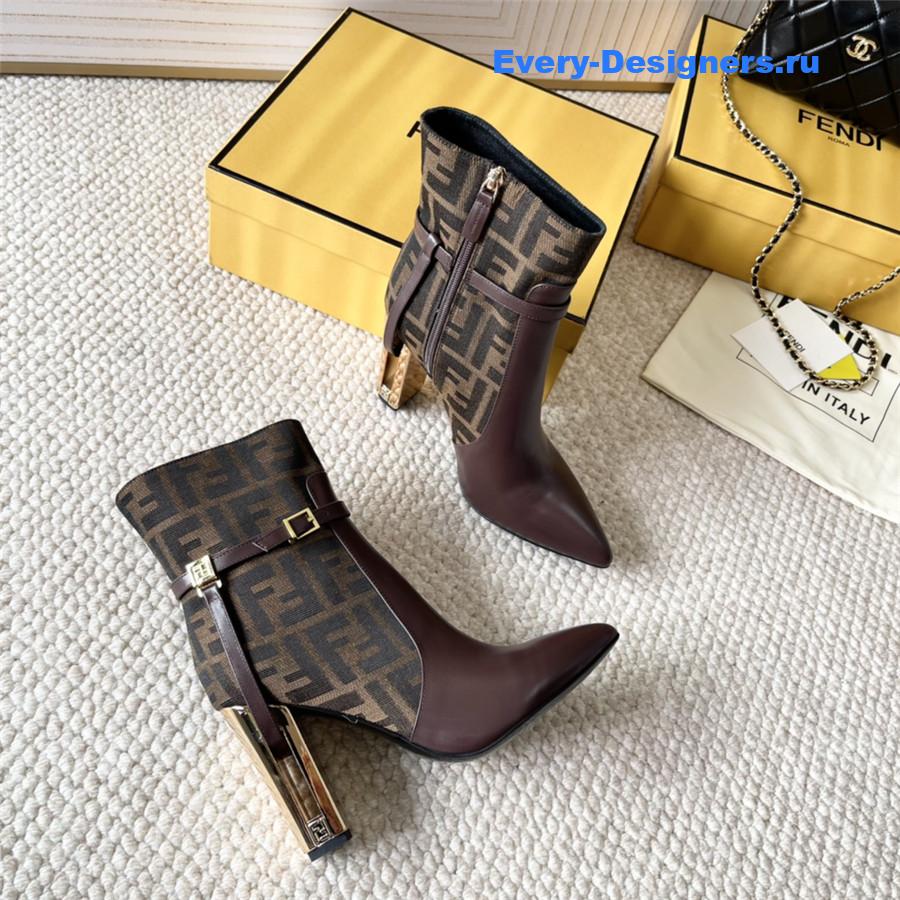 F**di delfina brown ankle boots