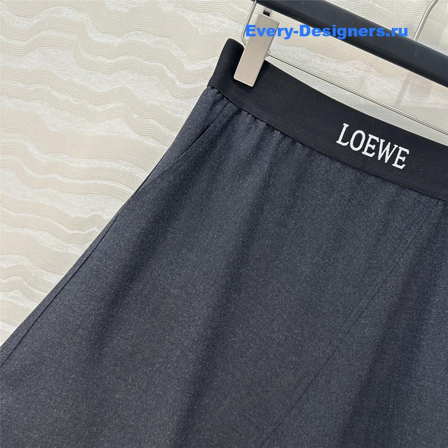 L0ew* relaxed wool midi skirt