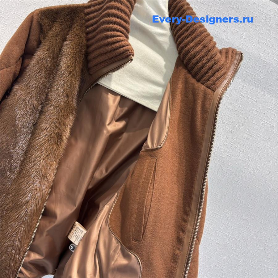 L0r0 P1ana mink stand collar down jacket