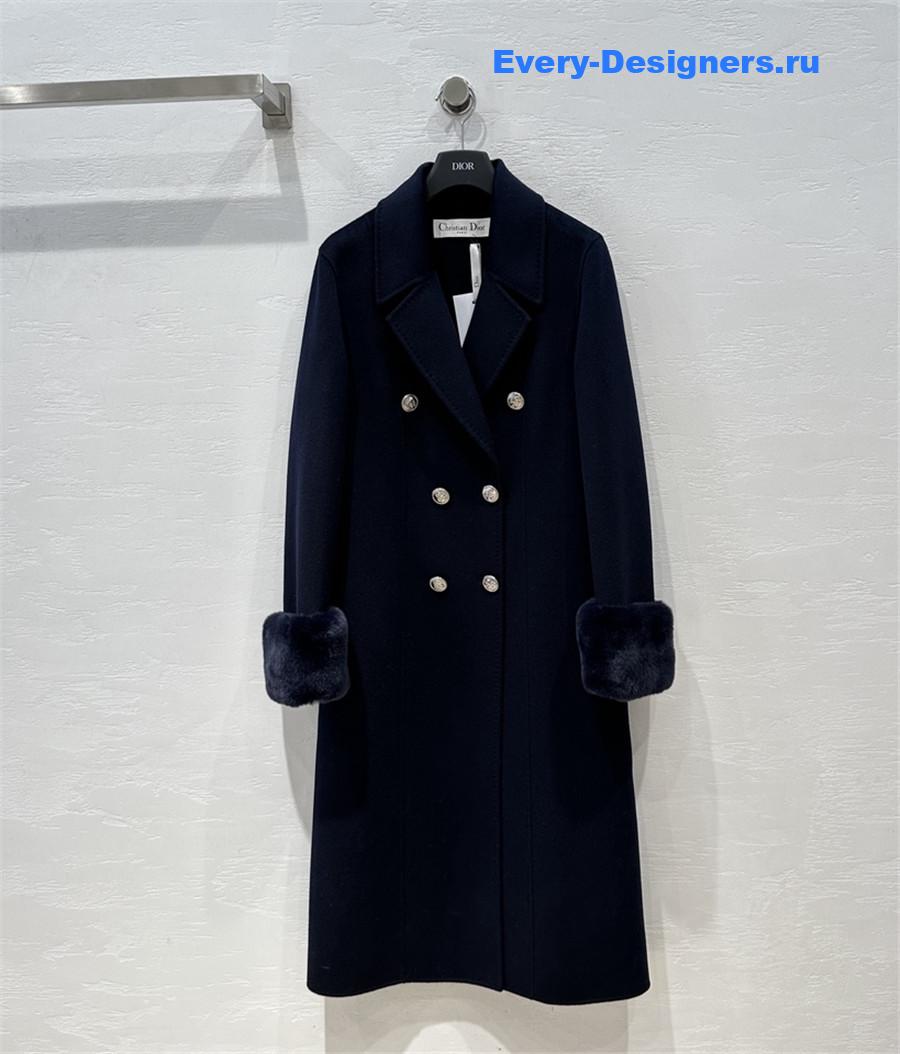 D10r double-breasted cashmere coat